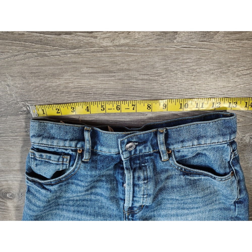 PacSun High Rise Icon Short Size 26 Raw Hem Embroidered Pocket‎ Button Fly - Picture 10 of 12